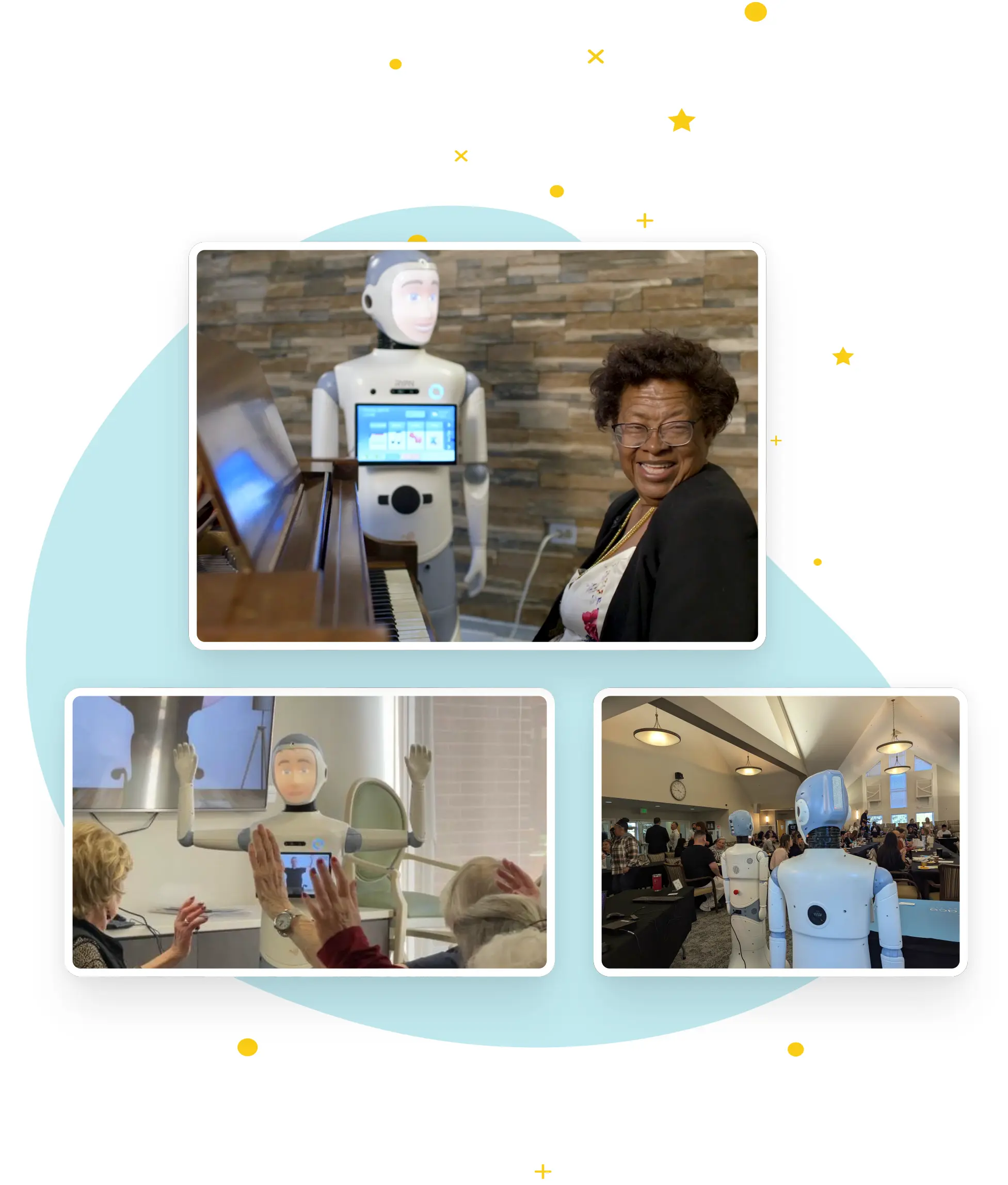 Ryan interacting with seniors